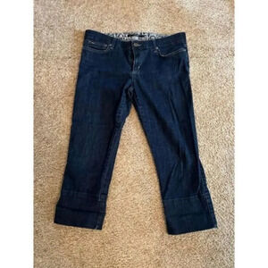 Joe's Jeans‎ Dark Wash Cropped Denim Capri Pants W31 Classic Cuffed Hem
